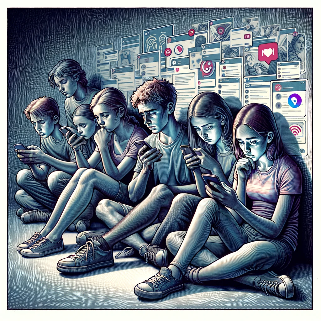 Adolescentes con smartphones